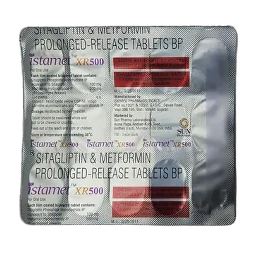 istamet xr 500mg tablet 15's